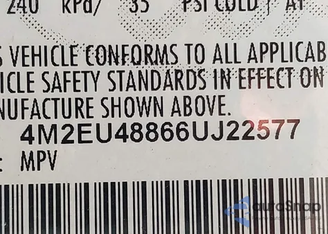 2006 Mercury Mountaineer Premier from USA, damaged, VIN 4M2EU48866UJ22577